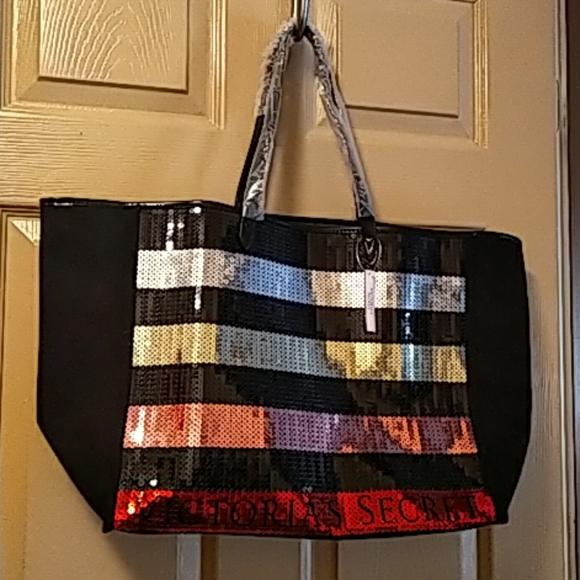 Victoria's Secret Handbags - Victoria secret Large tote bag sequins NEW